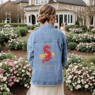 Chinese Lunar New Year Dragon 2024 Personalised Denim Jacket