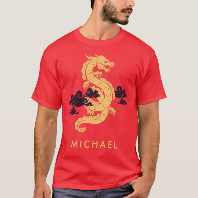 Chinese Lunar New Year Dragon 2024 Personalized T-Shirt (Front)