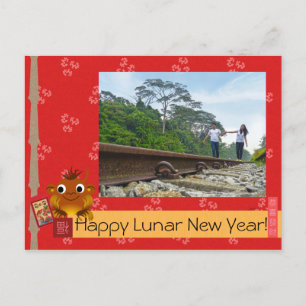 Chinese Lunar New Year (Monkey) Holiday Postcard