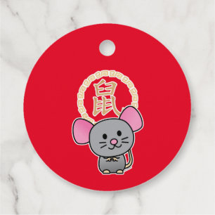 Chinese lunar New Year mouse rat lucky money red Favour Tags