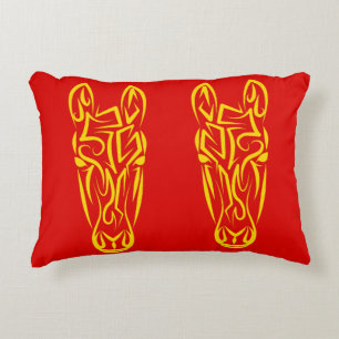 Chinese Lunar New Year of the Horse 2026 4724 Fire Accent Pillow
