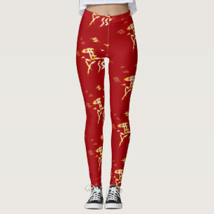 Chinese Lunar New Year of the Horse 2026 4724 Fire Leggings