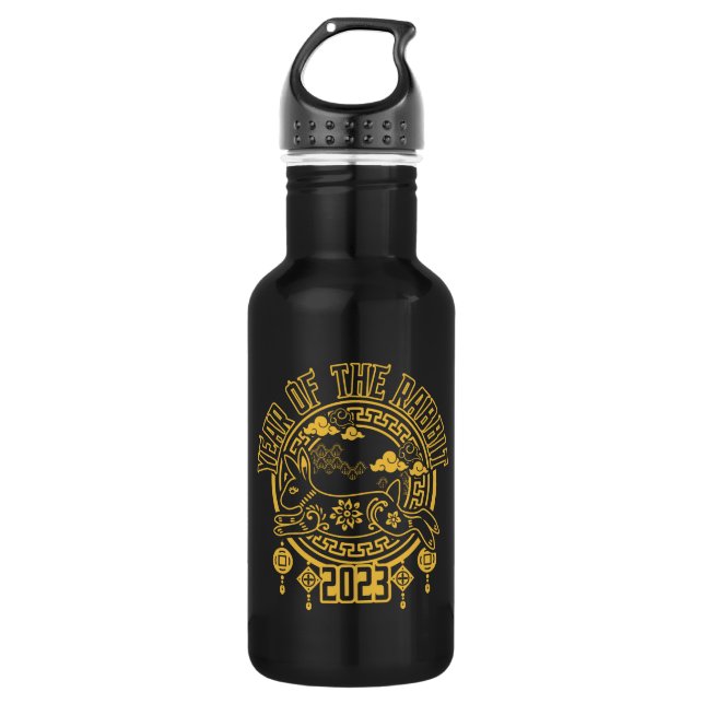 Chinese Lunar New Year of the Rabbit 532 Ml Water Bottle (Front)
