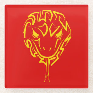 Chinese Lunar New Year of the Snake 2025 4723 Wood Glass Coaster