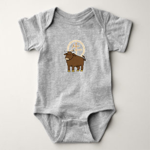 Chinese lunar New Year Ox bull lucky money Baby Bodysuit