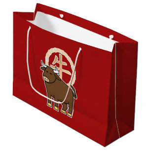 Chinese lunar New Year Ox bull lucky money Large Gift Bag