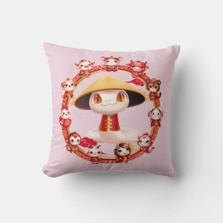 Chinese Lunar New Year Snake Design 3 Throw Pillow