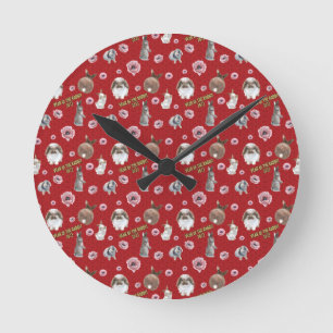 Chinese Lunar Year of the Rabbit 2023 Pattern Round Clock