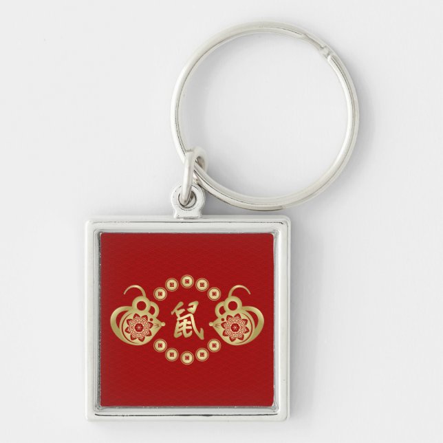 Chinese Lunar Year of the Rat 2020 Keychain (Front)