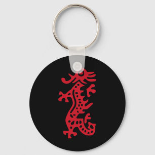 Chinese Mah Jong Red Dragon Tile Mahjong Costume  Keychain