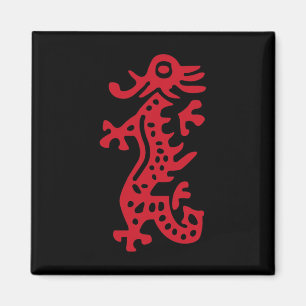 Chinese Mah Jong Red Dragon Tile Mahjong Costume  Magnet