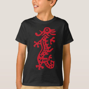 Chinese Mah Jong Red Dragon Tile Mahjong Costume  T-Shirt
