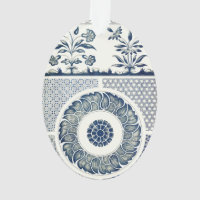 Chinese Medallion: Indigo Blue Chinoiserie