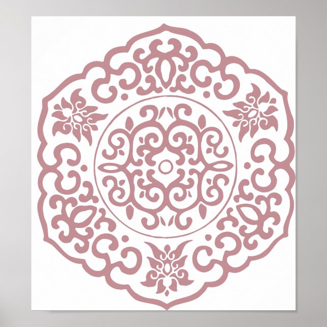 Chinese Medallion pink Poster (Front)