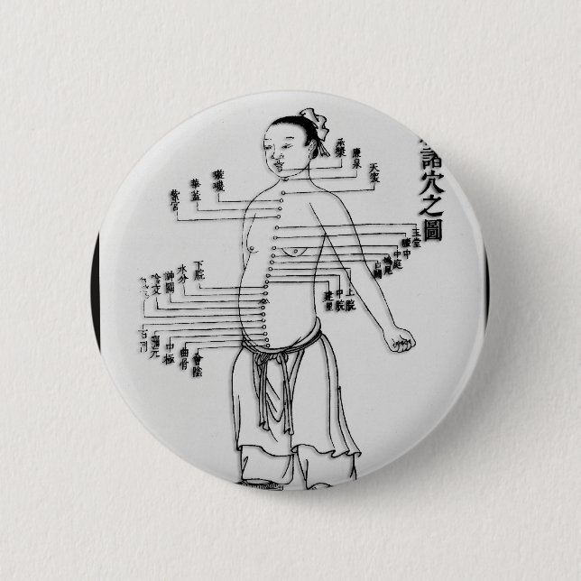 Chinese Medicine chart 2 Inch Round Button (Front)