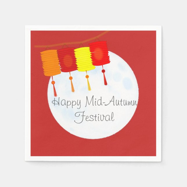Chinese Mid-Autumn Festival Moon Festival Napkin (Front)