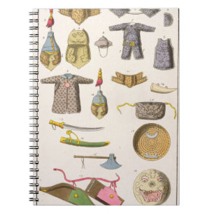 Chinese military arms and apparel, illustration fr notebook