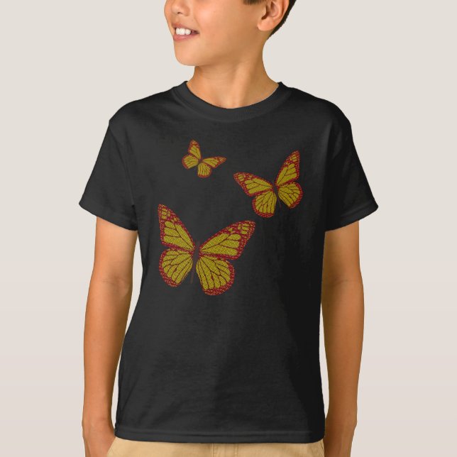 Chinese Monarch Kid's and Baby Dark Shirt (Front)