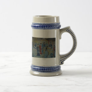 Chinese Mural Painting Beer Stein