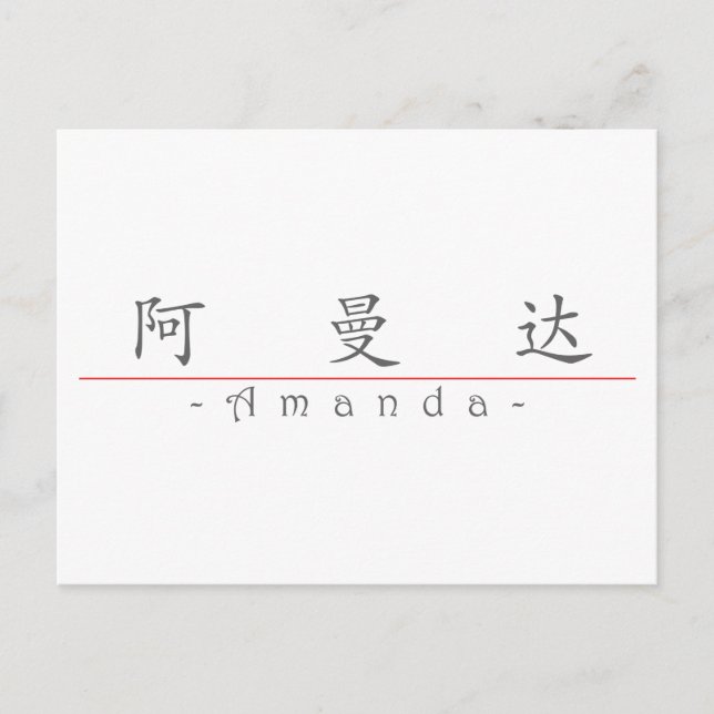Chinese name for Amanda 20013_1.pdf Postcard (Front)