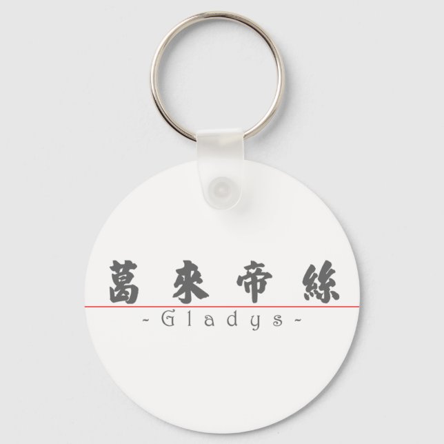 Chinese name for Gladys 20137_4.pdf Keychain (Front)