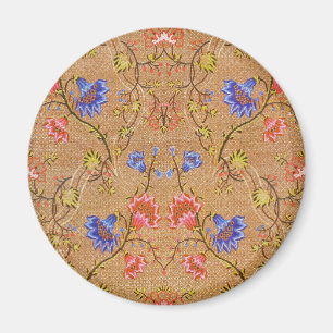 Chinese Nanjing Imperial Red-Gold Brocade Magnet