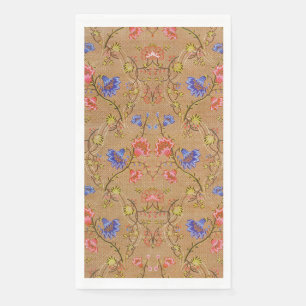 Chinese Nanjing Imperial Red-Gold Brocade Napkin