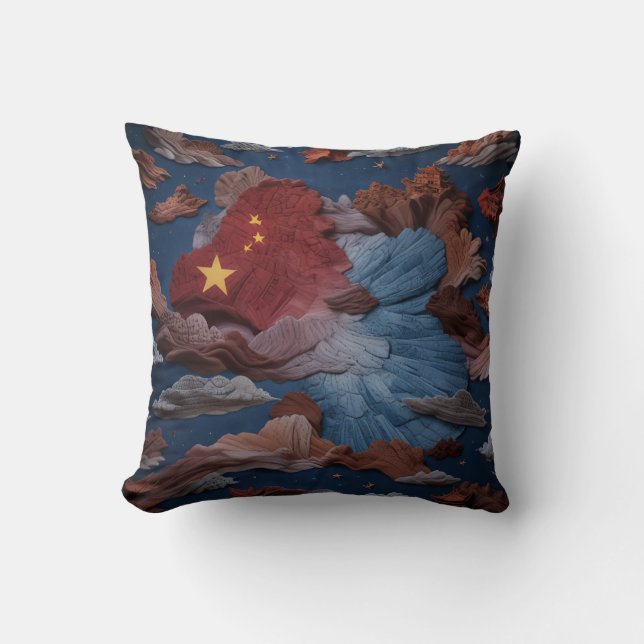 chinese national day throw pillow (Front)