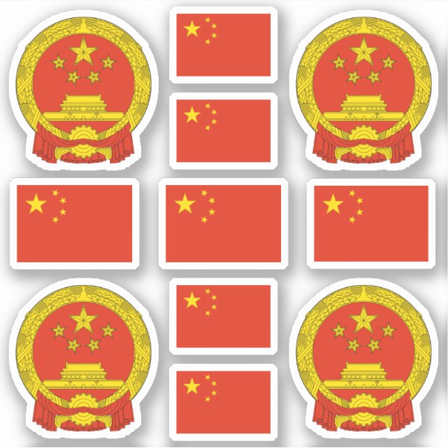 Chinese national symbols / coat of arms and flag (Front)