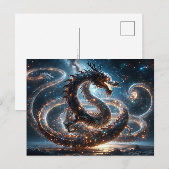 Chinese New Lunar Year of Dragon, Postcrossing Postcard (Front/Back)