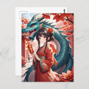 Chinese New Lunar Year of Dragon, Postcrossing Postcard