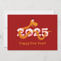 Chinese New Lunar Year Zodiac Wood Snake 2025