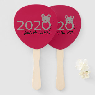 Chinese New Year 2020 Year of the Rat Hand Fan