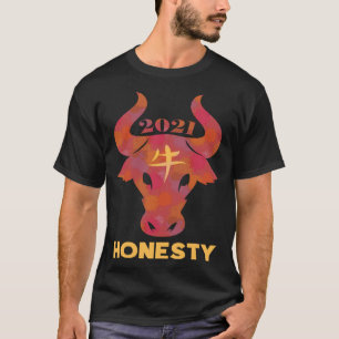Chinese New Year 2021 Ox Zodiac Symbol Character H T-Shirt