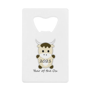 Chinese New Year 2021 Year of the Ox Credit Card Bottle Opener