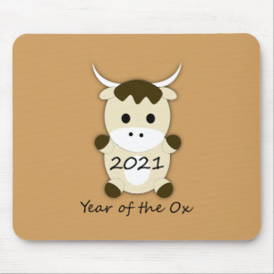 Chinese New Year 2021 Year of the Ox Mouse Pad