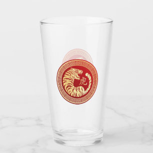 Chinese new year 2022. the year of the tiger. glass