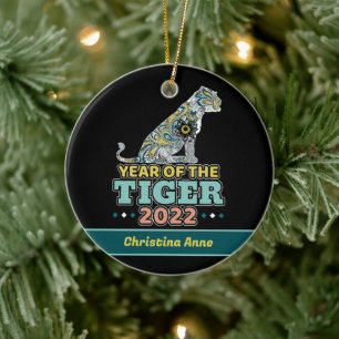 Chinese New Year 2022 - White Tiger Ceramic Orname Ornament