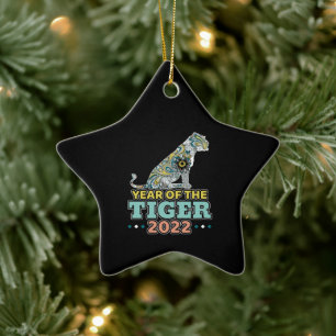 Chinese New Year 2022 - White Tiger Ceramic Ornament