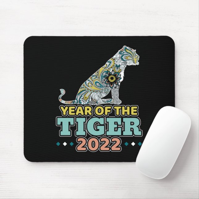 Chinese New Year 2022 - White Tiger Mouse Pad (With Mouse)