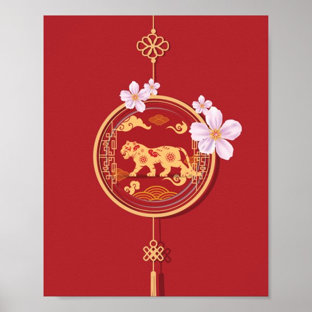 Chinese new year 2022 year of the tiger. poster (Front)