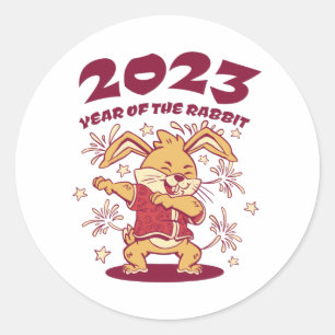 Chinese New Year 2023 - Year of the Rabbit Classic Round Sticker