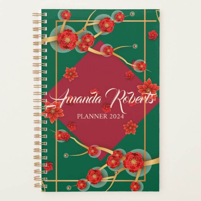 Chinese New Year 2024 Blossom Flowers Planner (Front)