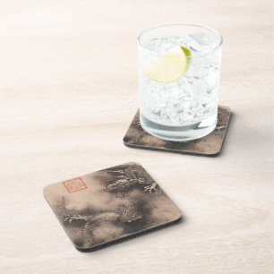 Chinese New Year 2024 Painting Dragon squC Coaster