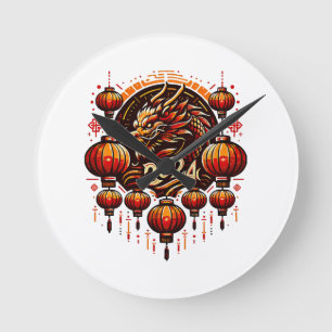  chinese new year 2024 round clock