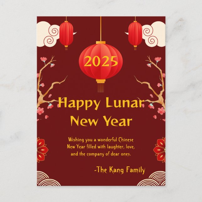 Chinese New year  2025 Postcard (Front)