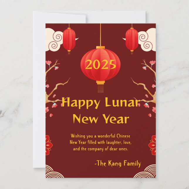Chinese New year  2025 Thank You Card (Front)