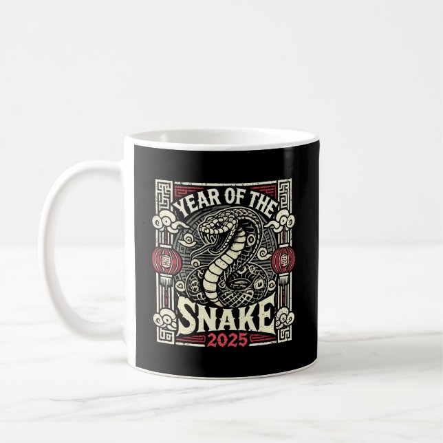 Chinese New Year 2025 Year of the Snake Lunar Year Coffee Mug (Left)
