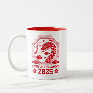 Chinese New Year 2025 Year of the Snake Two-Tone Coffee Mug