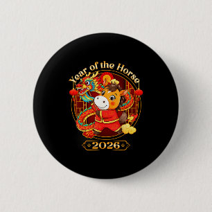 Chinese New Year 2026 Clothes Boys Girls Year Of T 2 Inch Round Button